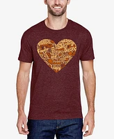 La Pop Art Men's Thanksgiving Heart Premium Blend Word T-Shirt