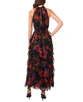 1.state Women's Sleeveless Halter Maxi Dress