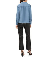 1.state Women's Collared Blouson-Sleeve Poet Blouse