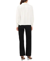 1.state Women's Collared Blouson-Sleeve Poet Blouse