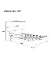 Hydraulic Storage Platform Bed with Rgb Led