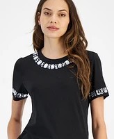 Tommy Hilfiger Women's Rhinestone-Embellished T-Shirt