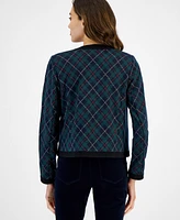 Tommy Hilfiger Women's Argyle-Print Open-Front Cardigan