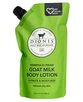 Dionis Verbena Cream Goat Milk Body Lotion Refill Pouch 16.9 fl oz