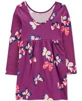 Carter's Little & Big Girls Butterfly Jersey Dress