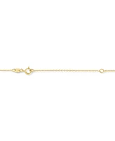 Diamond Accent Apple Pendant Necklace in 14k Gold-Plated Sterling Silver, 16" + 2" extender - Gold