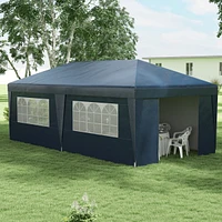 Streamdale Furniture 10' x 19.5' Pop Up Canopy, Sidewalls, Height-Adjustable Party Tent