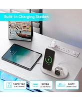 gaomon Modern 7-Drawer Dresser with Charging Station and Led Lights