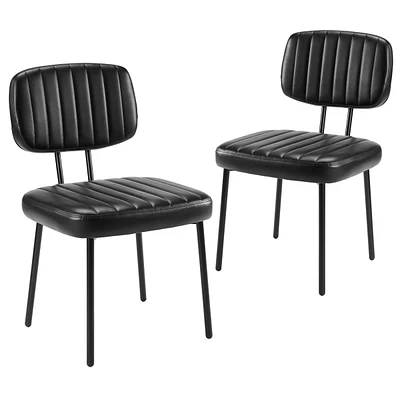 Streamdale Furniture Upholstered Mid-Century Dining Chairs, Set of 2