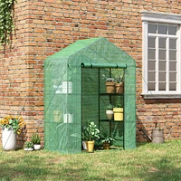 Streamdale Furniture 5' Mini Walk-in Greenhouse Kit with Shelves