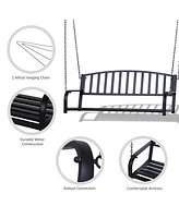 2-Person Patio Swing Bench with Chains, 528 lb Capacity
