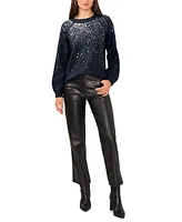 Vince Camuto Women's Sequined Raglan-Sleeve Sweater