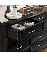 Simplie Fun 8-Drawer Dresser Chest with Metal Pulls