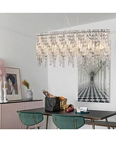 Streamdale Furniture Elegant Oval Crystal Chandelier for Modern Homes