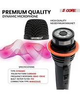 5 Core Dynamic Microphone A-54 2PCS, Omni Directional Pickup, Xlr Connectivity, Ideal for Singing, Durable Construction