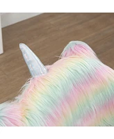 Simplie Fun Fluffy Unicorn Office Chair