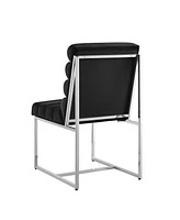 Inspired Home Maja Velvet Armless Dining Chair