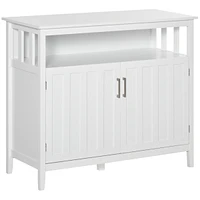 Streamdale Furniture White Buffet Cabinet with Adjustable Shelves