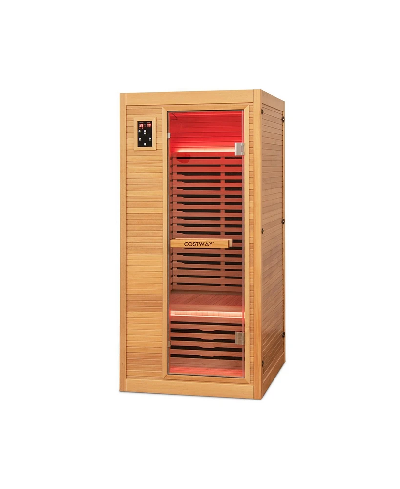 Skonyon New Model Single Person Far Infrared Wooden Sauna for Home