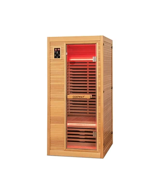 Skonyon New Model Single Person Far Infrared Wooden Sauna for Home