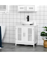 Streamdale Furniture Bathroom Under Sink Cabinet with Adjustable Shelves in White