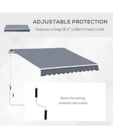 Streamdale Furniture 10' x 8' Retractable Patio Awning with Uv Protection