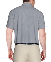 Pga Tour Men's Short-Sleeve Mini-Check Performance Polo Shirt