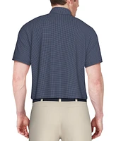 Pga Tour Men's Short-Sleeve Mini-Check Performance Polo Shirt