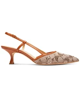 Coach Women's Rosie Crystal Signature Slingback Pumps