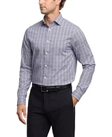 Michael Kors Men's Regular Fit Comfort Stretch Check Dress Shirt