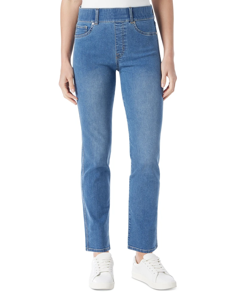 Gloria Vanderbilt Women's Shape Effect Pull-On Straight-Leg Jeans