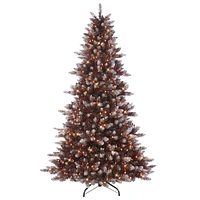 Puleo 7.5-ft. Windsor Spruce Pewter Tinsel Tree with 500 Clear Lights & Stand