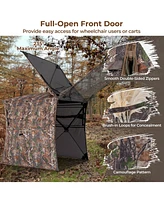 Sugift Hunting Blind 360 Degree One-Way See-Through Ground Blind for 2-3 Person