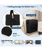 Sugift Portable Folding Massage Table with Carrying Case-Navy
