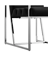 Inspired Home Maja Velvet Dining Chair With Arm