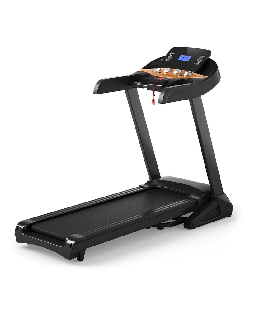 Sugift 3.75HP Electric Folding Treadmill with Auto Incline 12 Program App Control