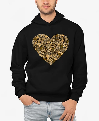 La Pop Art Men's Fall Vibes Word Hooded Sweatshirt