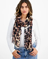 I.n.c. International Concepts Leopard Shine Oblong Scarf, Created for Macy's