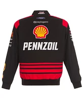 Jh Design Men's Joey Logano Shell Pennzoil Twill Driver Uniform Full-Snap Jacket