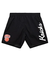 Mitchell & Ness Men's Black New York Knicks Team Essentials Nylon Shorts