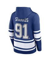 Fanatics Men's Steven Stamkos Blue Tampa Bay Lightning Name Number Lace-Up Pullover Hoodie