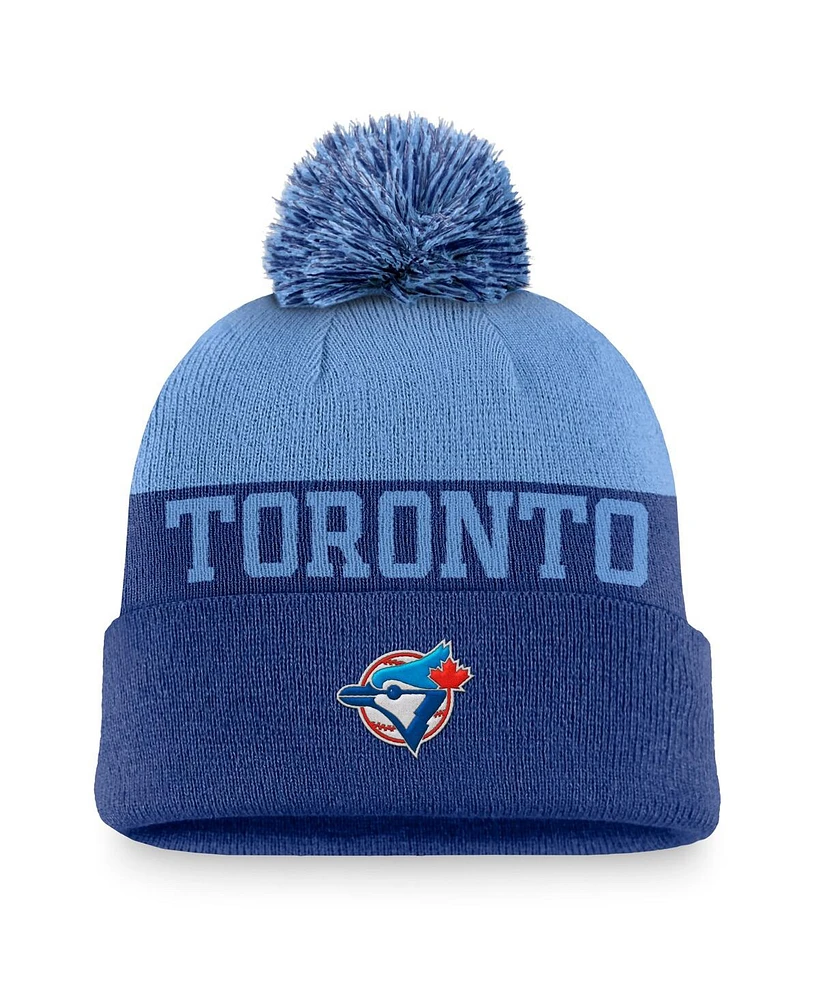 Nike Men's Royal Toronto Blue Jays Rewind Peak Cuffed Knit Hat with Pom