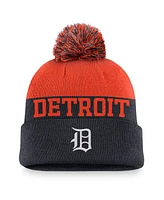 Nike Men's Navy Detroit Tigers Rewind Peak Cuffed Knit Hat with Pom