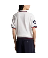 Polo Ralph Lauren Women's White Team Usa Paris 2024 Summer Paralympics Village wear Cropped