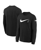 Nike Big Boys and Girls Black San Antonio Spurs Swoosh Long Sleeve T-Shirt