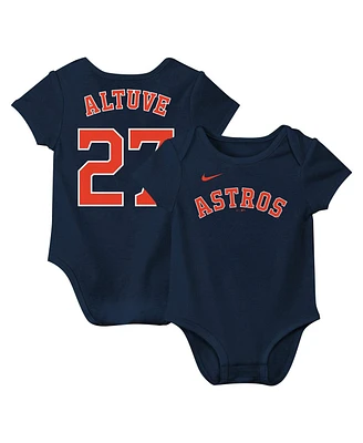 Nike Baby Jose Altuve Navy Houston Astros Fuse Name Number Bodysuit