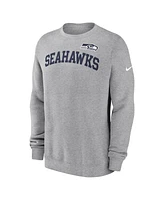 Nike Men's Heather Gray Seattle Seahawks Club Pullover Sweatshirt