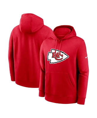 Nike Men's Red Kansas City Chiefs Club Logo Pullover Hoodie