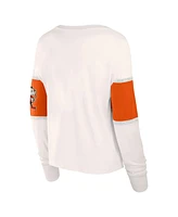 Fanatics Women's Cream Cleveland Browns Antique Block Long Sleeve T-Shirt