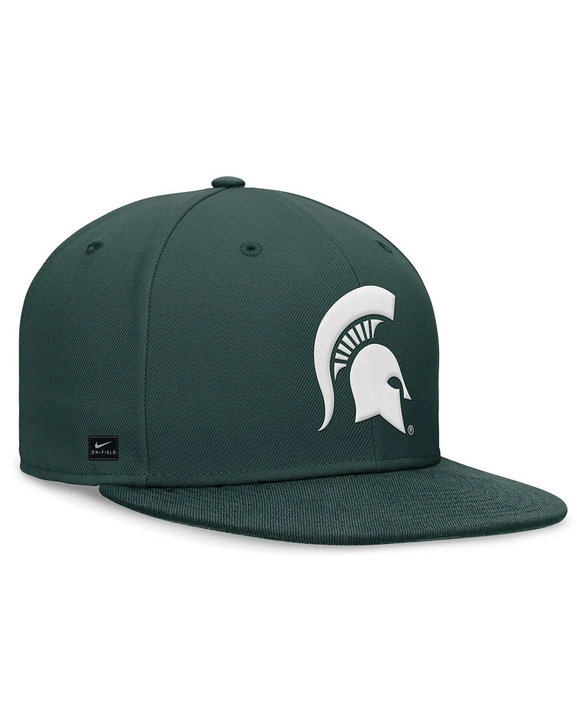 Nike Men's Green Michigan State Spartans On-Field Pro Fitted Hat